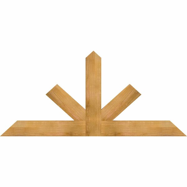 Ekena Millwork Saratoga Rough Sawn Timber Gable Bracket, Western Red Cedar, 72"W x 33"H x 2"D x 6"F, 11/12 Pitch GBW072X33X0206SAR00RWR - main